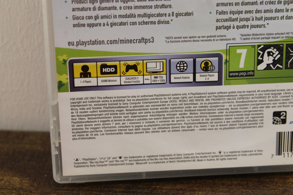 Minecraft Playstation 3 edition